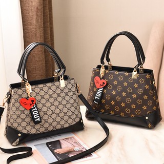2021 new fashion trend handbag PU leather handbag big bag shoulder bag (1)