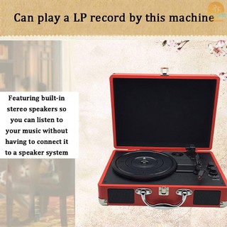 Ready Stock Retro Record Player 33RPM Antique Gramophone Turntable Disc Vinyl Audio 3-Speed Aux-in Line-out USB DC 5V Gramophones (3)