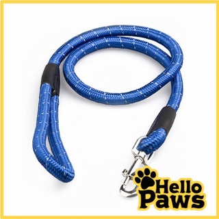 Hello Paws Nylon Dog Leash 5ft Long Walking Dog Rope Metal Clasp Chain Rope for Medium Dog Training