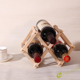 Fa❀Wooden Red Wine Rack 3 Bottle Holder Mount Kitchen Bar Display Shelf