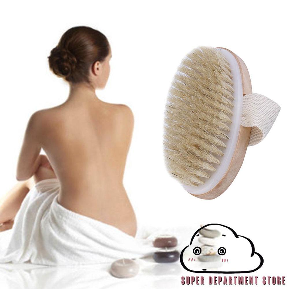 ➹-Hot Natural Bath Bristle Body Brush Dry Brushing Clean