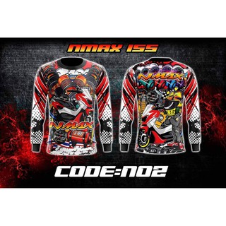 FREE TUBE MASK!! NMAX Full Sublimation Jersey Shirt Long Sleeves Thai look
