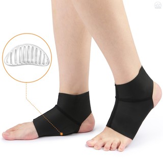 1 Pair Compression Arch Support Brace with Gel Ankle Protector Compression Flat Foot Socks with Gel Inserts Insole Cushi