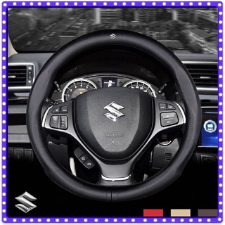 【Ready Stock】☌►Suzuki Car Leather Steering Wheel Cover For Suzuki Ertiga Ciaz Jimny Dzire Celerio Lg