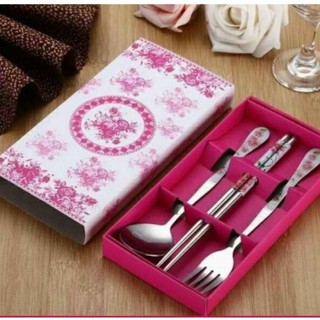 TTC#Spoon fork and chopsticks gift set