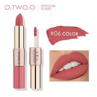 O.TWO.O Lipstick 12 Colors Cosmetics Easy To Wear Matte Lipstick (2 In 1)