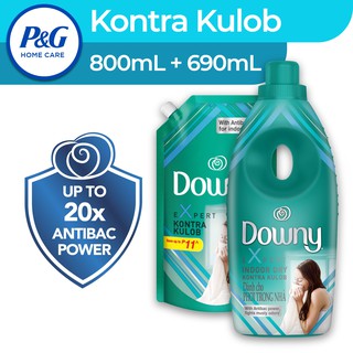 Downy Kontra Kulob Laundry Fabric Conditioner Bottle (800mL) + Refill (690mL) (1)