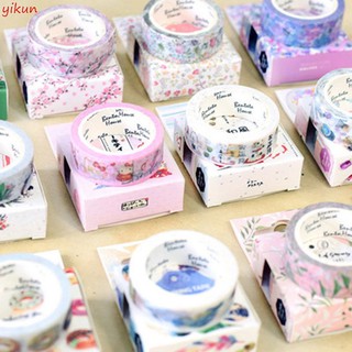 Cherry Donut Watercolor Flowers Decorative Washi Masking Tape DIY Scrapbooking