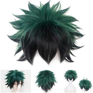 My Boku no Hero Academia Izuku Midoriya Short Green Hair Cosplay Costume Wig