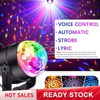 COD Sound Activated Rotating Disco Ball Laser Light Projector Lamp Party RGB LED DJ Stage Lights Colorful Magic Ball Night Forever