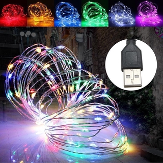 1M 5M 10M LED String Fairy Lights USB Copper Wire Wedding Festival Christmas Party Decoration Light Waterproof Outdoor Lighting