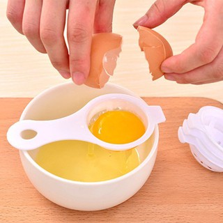 1pc Cooking White Sieve Egg Yolk Separator Tool Plastic Kitchen Baking Gadget