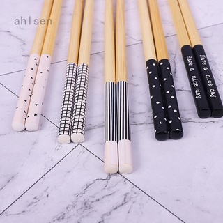 Japanese Style Household Tableware Chopsticks 5 Pairs Set Healthy Bamboo Chopsticks Pointed Chopsticks Bamboo Tableware|Chopsticks