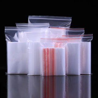 （100pcs）PE ziplock bag transparent plastic packaging bag self-sealing transparent sealed bag