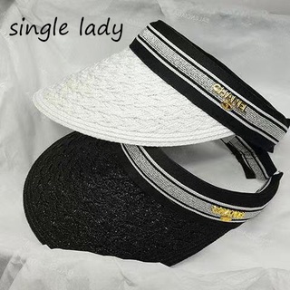 【Single lady】"Chanel" Straw hat Korean style hat Fashion Accessorie travling hat same style as lisa