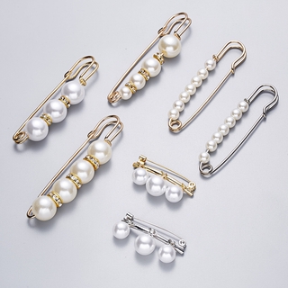 European and American Creative New Products Pearl Horizontal Big Brooch Brooch Fashion Hundred Matching Ornaments Sweater Jewelry Female Factory Wholesale