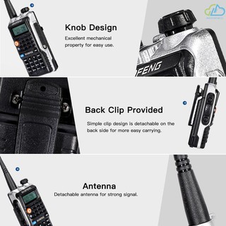☁ BAOFENG BF-UVB2 Plus FM Transceiver Dual Band LCD Display Handheld Interphone 128CH Two Way Portable Radio Support Long Communication Range Long Standby Time Clear Voice Walkie Talkie Black US Plug (6)