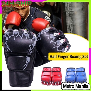 Adult Half Finger Boxing Gloves Fighting Training Fighting Sanda Gloves Gym Training Gloves