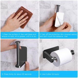 Paper Self Kitchen Washroom Adhesive Toilet Roll Holder No Drilling for Bathroom Stick on Wall Stain (5)