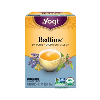 Yogi Tea Bedtime Organic Caffeine Free Tea relaxing 16 individually wrapped tea bags/box