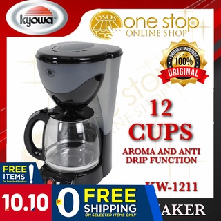 Kyowa Original Coffee Maker Coffee Machine 12 Cups with Aroma and Anti-Drip Function (Black) KW-1211