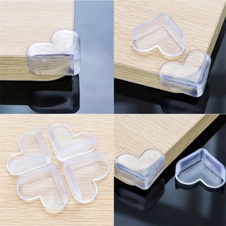 GONGJING5 4X Child Baby Safe silicone Protector Table Heart Corner Edge Protection Cover