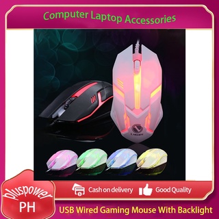 【Pluspower.ph】USB Wired Gaming Mouse High configuration With Backlight For PC & Laptop