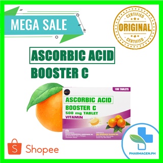 Ascorbic Acid ( booster c) 500 mgtabs 100 tablets per box / xtracee / vitamin c / Sodium ascorbate / (1)