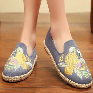【 Tang 】 Fashion Canvas Shoes Embroidered Shoes Women's Shoes