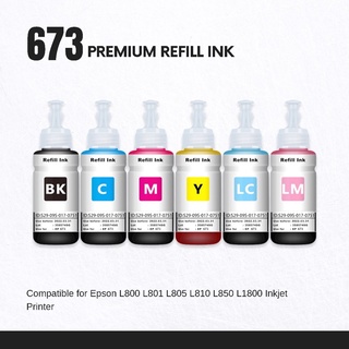 Refill ink 673 T673 Suitable for epson L800 L801 L805 L850 L1800 inkjet printers 70Ml