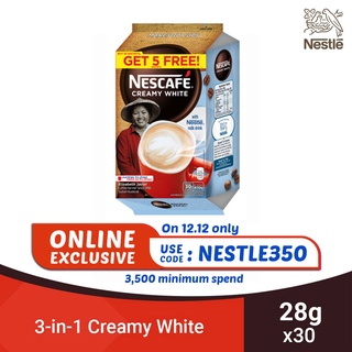 NESCAFE Creamy White 3-in-1 Coffee 28g - Pack of 25+5