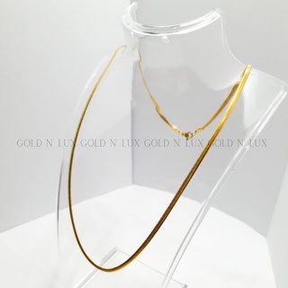 GOLD n' LUX Snake Chain Gold Necklace, Hypo-allergenic and Non Tarnish, 18K Gold Plated Necklace