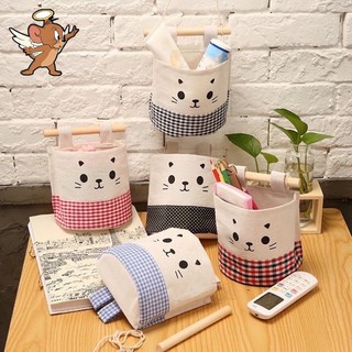 Cotton and linen single pocket storage hanging bag wall hanging storage bag door storage bag