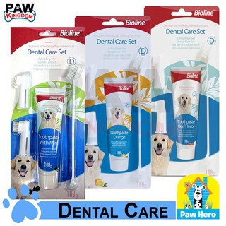 hot sale Bioline Dental Care Set Toothbrush and Toothpaste 100g Complete Pet Dental Care by PAW HERO