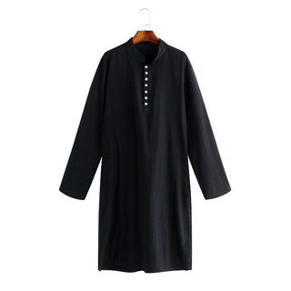 ✵₪▲Mens Kurta Pakistan Kaftan Pajama Dress Long Sleeve Plain Robe Shirt Top1 (7)