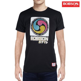Bobson Men's Basic Tees Semi Body Fit 80183-U (Black) (1)