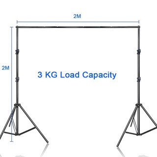 【Ready Stock】✕2x2m Heavy Duty Background Stand Backdrop Support System Kit
