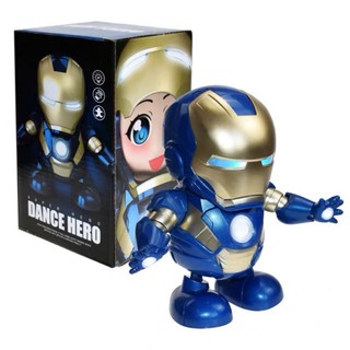 Action Figure Robot Dancing Hero Ironman Blue