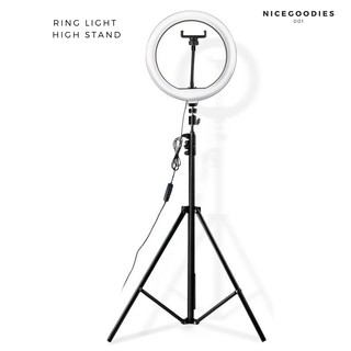 LED Ring Light Cellphone Holder For Makeup Photography Selfie 10"/26cm w/ 210cm Tripod Stand