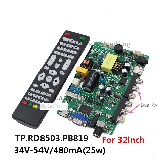 TP.RD8503.PB819 LCD TV 3in1 Driver Board Universal TV Motherboard TV/AV/HDMI/VGA/USB LED Controller Board for 32 inch LED Screen LCD Panel Replace TP.VST59.PB819 TP.VST59.PB818 SKR.819 V56C.PB819 TP.RD8501.558 (1)