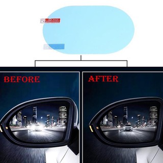 {Ready stock}2 pcs Oval Car Auto Anti Fog Rainproof Rearview Mirror Protective Film Accessory