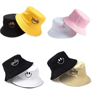 Smiley Double-sided Bucket Hat Reversible Hat For Men And Women Unisex Cotton