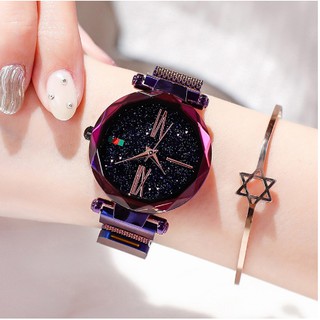 Luxury Starry Watches for Women Magnet Buckle With bracelet
