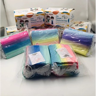 MINI907 SALE!! Rainbow Face mask 3-Ply Disposable Surgical Colored Face Mask 50pcs for kids / adult