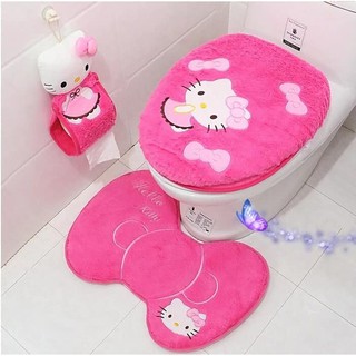 Hello Kitty 4 in 1 Toilet Cover Set