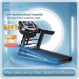 BYCON 4.0HP electric treadmill massage machine，Automatic incline foldable running exercise machine