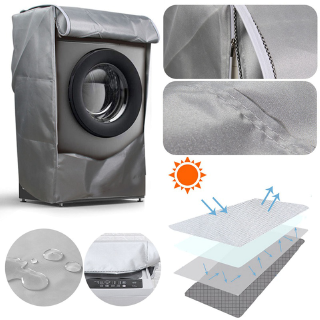 Zaozhuang Useful Washing Machine Cover Dryer Polyester Silver Dustproof Cover Waterproof Sunscreen Washing Machine Covers (2)