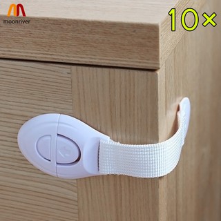 10 Pcs Drawers Cabinet Door Refrigerator Lengthened Bendy Safety Plastic Locks For Child Kid Baby