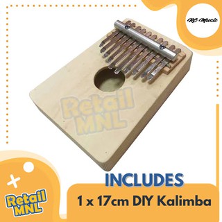 Retailmnl DIY Assembly Kalimba Handwork Kit Wood Finger Thumb Piano Music Instrument