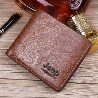 Men's Wallet Bi-Fold Wallet Fashion Genuine Leather Men's Short Wallet